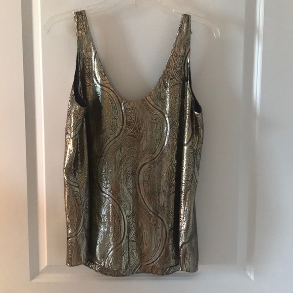 J Crew Gold Metallic Top - Picture 3 of 5